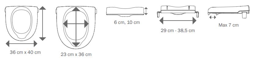 Technische Daten My Loo mit Klammern